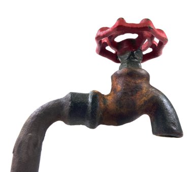 Vintage musluk musluk izole