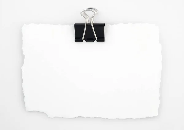 Isolated Blank Note With Clip — Stock Photo, Image