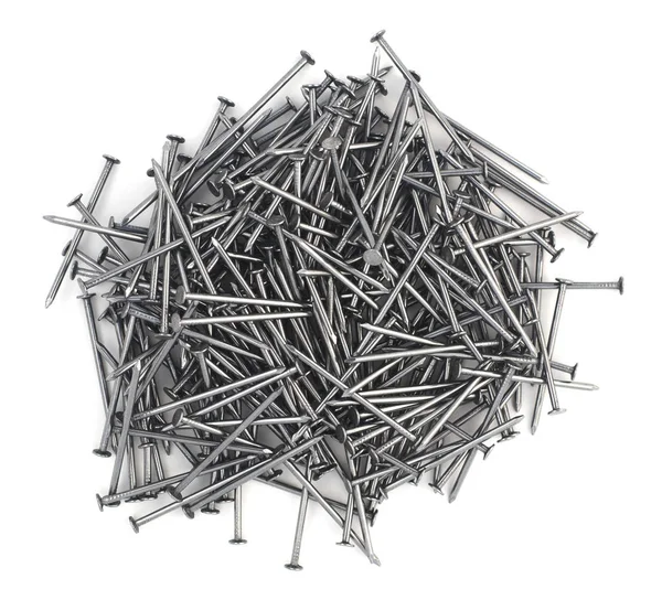 Isolated Pile of Nails — Stock Photo, Image