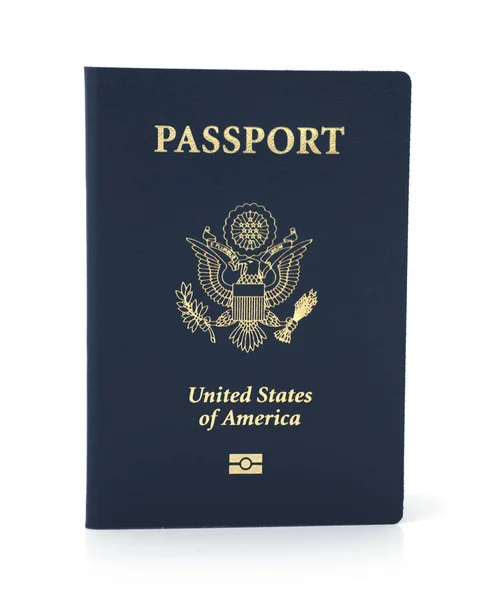 在白色的孤立的护照 — 图库照片