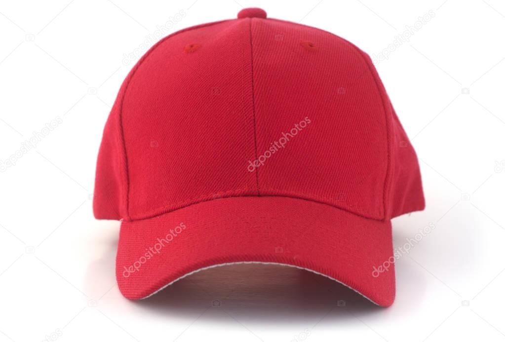 Isolated Red Baseball Cap