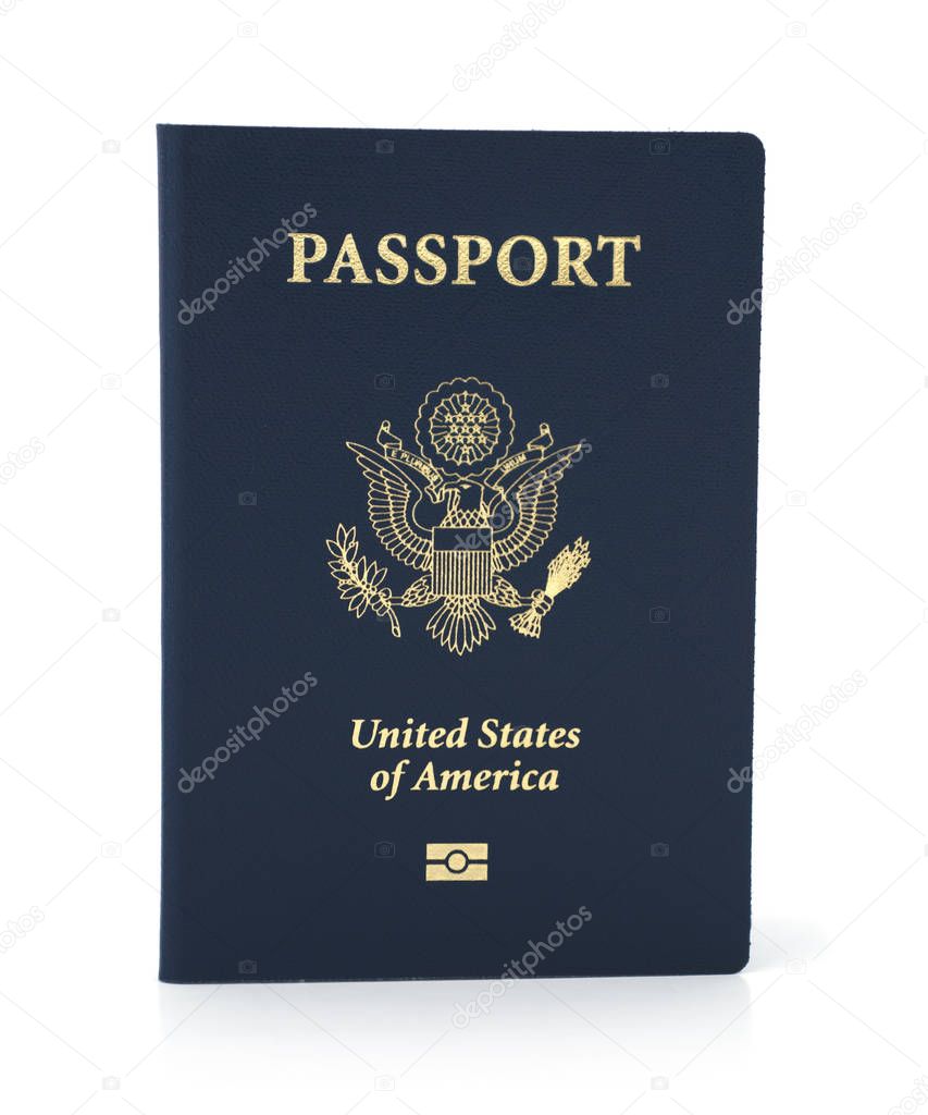 Isolated Passport on White