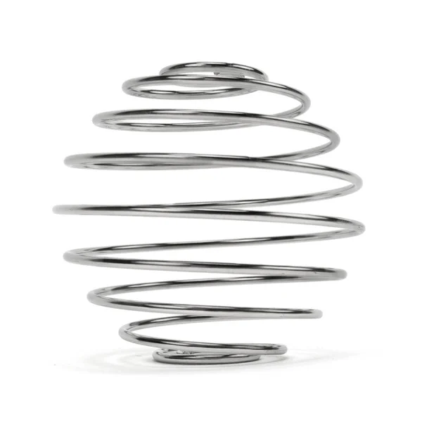 Beyaz bir arka plan üzerinde izole metal bahar.