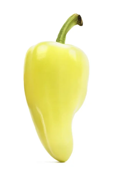 Aislado Amarillo Jalapeo Chile Pimienta Blanco —  Fotos de Stock