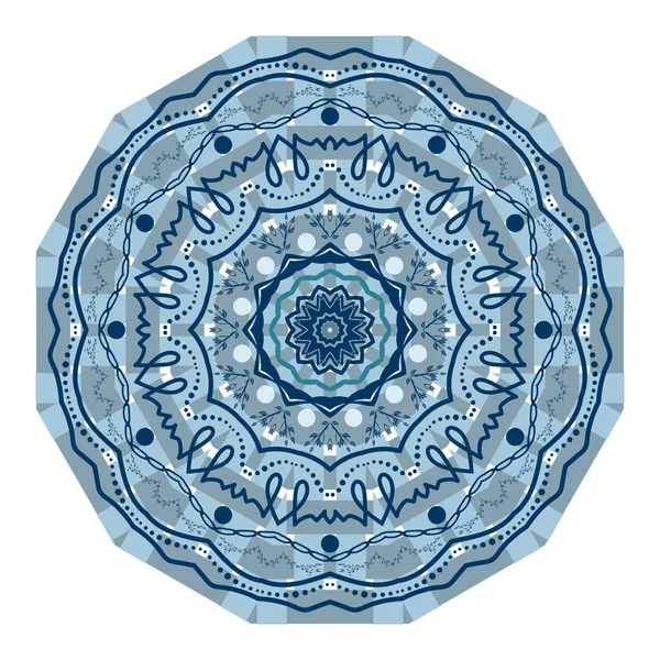 Juego Diseño Tribal Mandala Elementos Decorativos Vintage Tarjetas Visita Ornamentales — Vector de stock