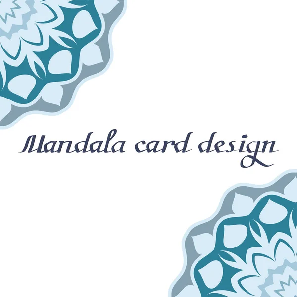 Cartões Design Mandala Negócios Elementos Decorativos Vintage Fundo Doodle Ornamental — Vetor de Stock