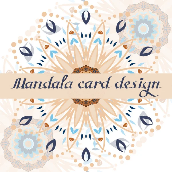 Cartões Design Mandala Negócios Elementos Decorativos Vintage Fundo Doodle Ornamental — Vetor de Stock