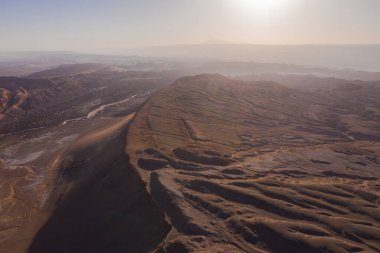 Aerial Andes Range ve Route 23 - Miscanti Lagoon ve Red Rock