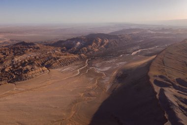 Aerial Andes Range ve Route 23 - Miscanti Lagoon ve Red Rock