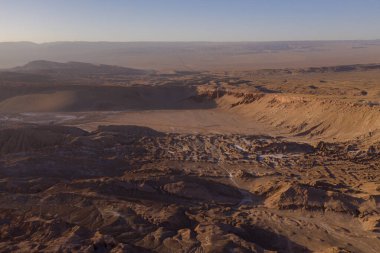 Aerial Andes Range ve Route 23 - Miscanti Lagoon ve Red Rock