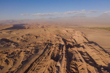 Aerial Andes Range ve Route 23 - Miscanti Lagoon ve Red Rock