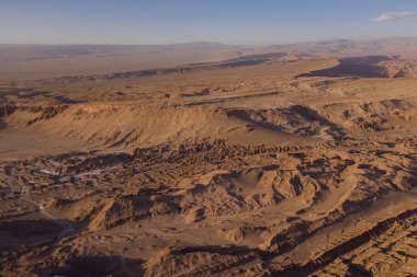 Aerial Andes Range ve Route 23 - Miscanti Lagoon ve Red Rock