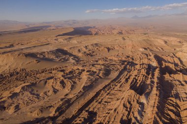 Aerial Andes Range ve Route 23 - Miscanti Lagoon ve Red Rock