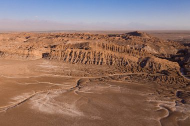 Aerial Andes Range ve Route 23 - Miscanti Lagoon ve Red Rock