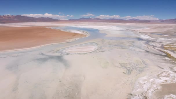 Foto aérea en las aguas termales de Polques - Sur de Bolivia . — Vídeo de stock