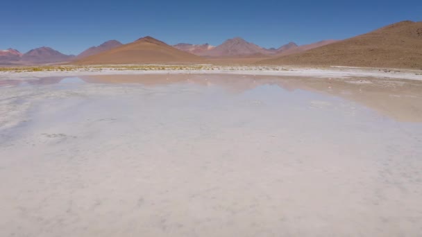 Αεροπλάνο στις θερμές πηγές Polques - νότια της Βολιβίας. — Αρχείο Βίντεο