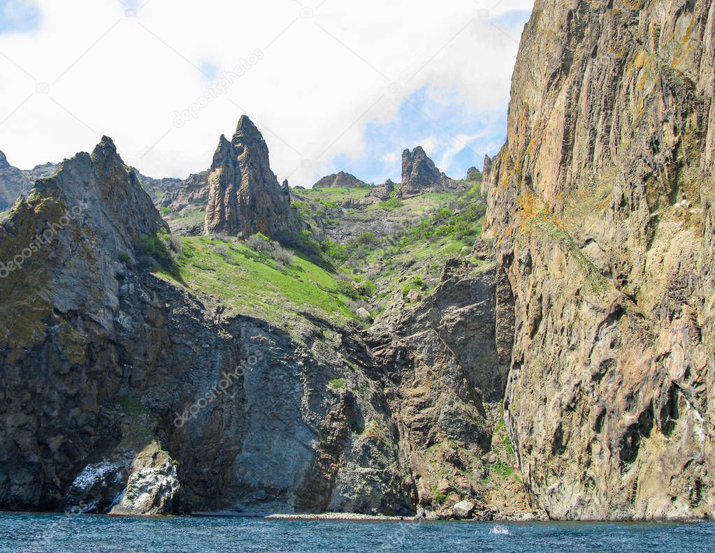 Southeastern Coast of Crimea, Steep Slopes and Frozen Stone Figu