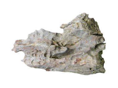 Bir Doğal Taş Bloğu Alabaster Alçıtaşı. Beyaz Arkaplanda İzole Edilmiş