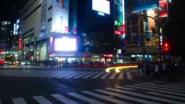 Gece hiper sukut 4 109 da dahil olmak üzere k bldg. Shibuya geçiş geniş vurdu, / Shibuya-ku Tokyo/Japonya - 10,23 2017: onun Tokyo şehir konum. 4k ve zaman atlamalı. fotoğraf makinesi: Canon Eos 7d
