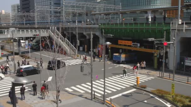 Persimpangan Dekat Stasiun Sisi Utara Akihabara Its Lokasi Kota Tokyo — Stok Video
