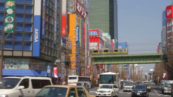 Altgeçit Akiba Tower Akihabara Adlı Ile Onun Tokyo Şehir Konum — Stok video