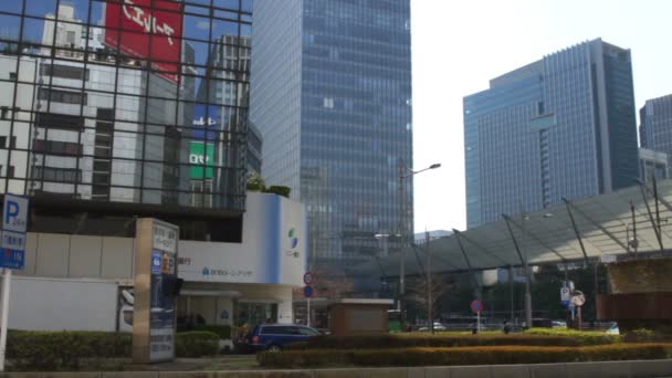 Gebouwen Breed Schoot Buurt Van Tokyo Station Oostzijde Tokyo Locatie — Stockvideo