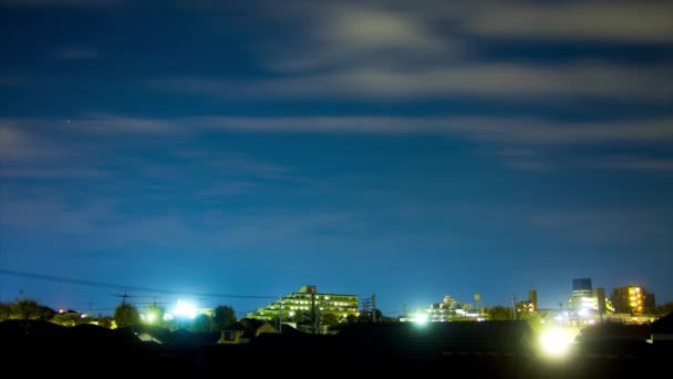 Night Lapse Skyscape Tokio Lapso Noche Tokio Cámara Canon Eos — Vídeos de Stock