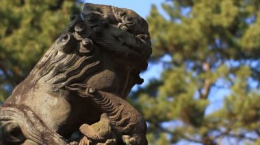 Bahçe köpek Hikawa tapınak Nerima içinde ateş sol Komainu / fotoğraf makinesi: Canon Eos 7d