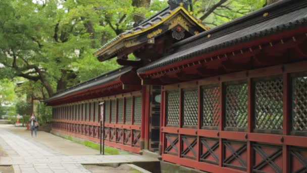 根津神社に奉納 その東京の伝統的な場所 — ストック動画