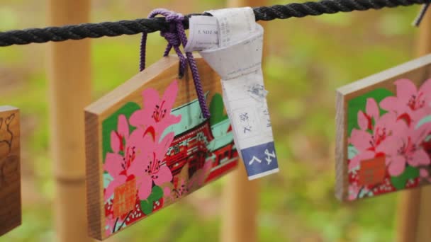 根津神社に奉納 その東京の伝統的な場所 — ストック動画