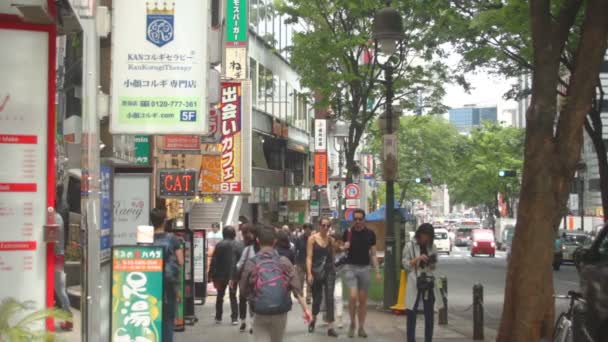 Dougen Sokağı Nda Shibuya Gündüz Orta Derin Odak Vurdu Onun — Stok video