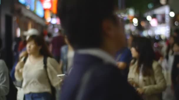 Calle Dougen Noche Shibuya Tiros Una Ubicación Shibuya Tokio Cámara — Vídeos de Stock