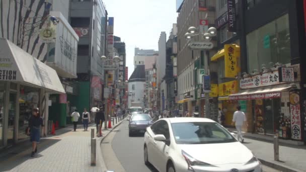 Ulice Shibuya Denní Široký Záběr Jeho Místo Shibuya Tokiu Fotoaparát — Stock video
