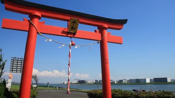 Its Entrance Shrine Tokyo Camera Canon Eos — Stock Video