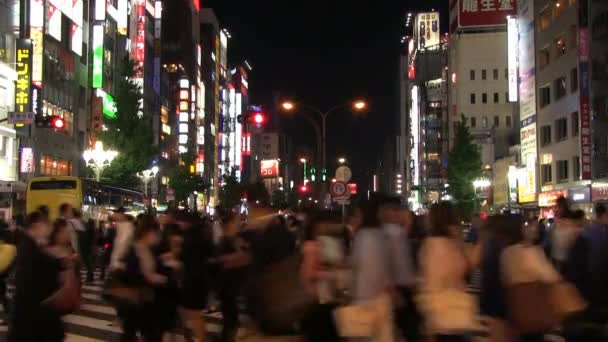 Intersección Calle Yasukuni Shinjuku Lapso Tiempo Una Ciudad Tokio Lapso — Vídeo de stock