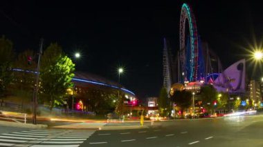 Gece sukut 4 Tokyo dome dönme dolap zoom dahil olmak üzere k / onun Tokyo şehir konum. 4k ve zaman atlamalı. fotoğraf makinesi: Canon Eos 7d