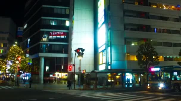 Hiper Lapso Nocturno Estación Kichijouji Una Ciudad Tokio Time Lapse — Vídeos de Stock