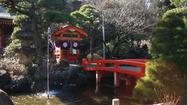 Sub Helgedom Kongouji Templet Tokyo Standard Fokus Dess Traditionell Plats — Stockvideo