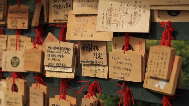 Ema Zojoji Temple Tokyo Ateş Yakın Onun Tokyo Geleneksel Bir — Stok video