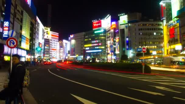Gece Sukut Ikebukuro Doğu Tarafı Düşük Çekim Zoom Inç Onun — Stok video