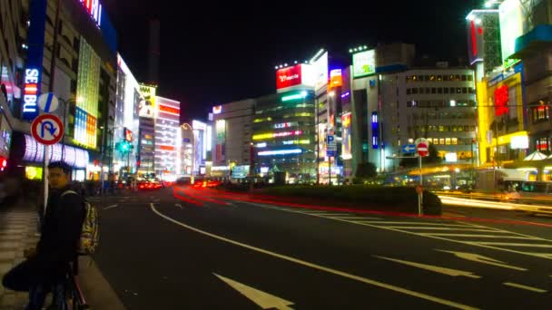 Noc Upływ Ikebukuro East Side Spowolnionej Migawki Jego Lokalizacji Miasta — Wideo stockowe