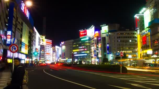 Gece Sukut Yavaş Ikebukuro Doğu Tarafında Aşağı Tilt Çekim Onun — Stok video