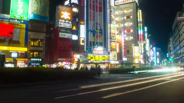 Declino Notturno Alla Stazione Ikebukuro Lato Est Zoom Out Una — Video Stock