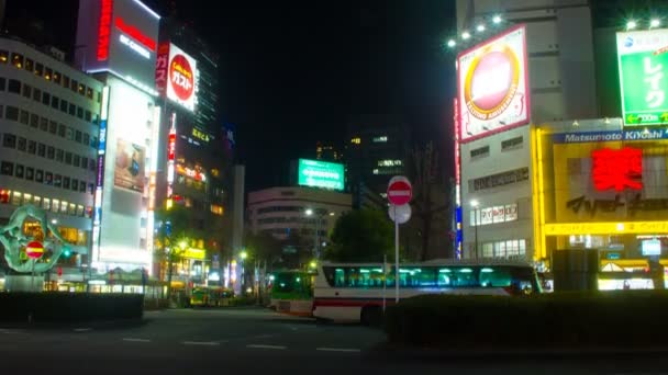 Natt Förfaller Framför Ikebukuro Station East Side Djupa Fokus Tilt — Stockvideo