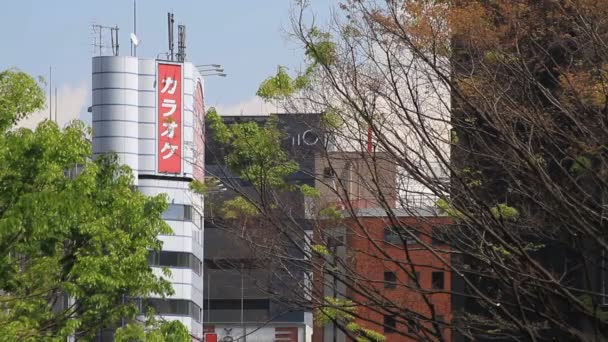 Будівлі Західний Синдзюку Його Розташування Міста Токіо Час Проміжок Камери — стокове відео