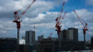 Aşağı zaman atlamalı 4 k Ariake Tokyo geniş atış tilt vinç / onun Tokyo şehir konum. 4k ve zaman atlamalı. fotoğraf makinesi: Canon Eos 5d