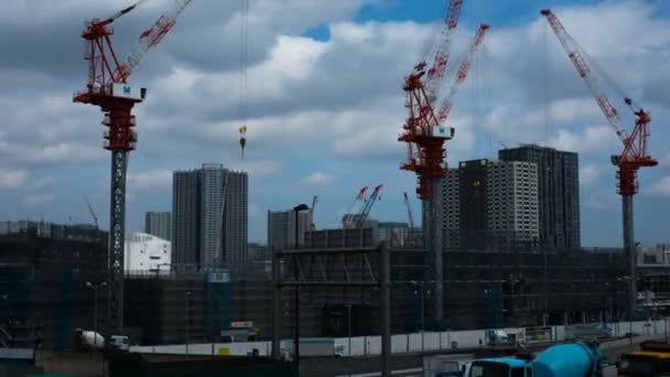 Кран Проміжок Часу Токіо Комікет Збільшити Дюйм Його Розташування Міста — стокове відео
