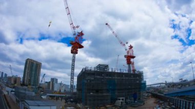 Vinç zaman atlamalı 4k balık gözü Ariake Tokyo geniş atış zum in.mov, / onun Tokyo şehir konum. 4k ve zaman atlamalı. fotoğraf makinesi: Canon Eos 5d