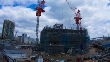 Vinç zaman atlamalı 4k balık gözü Ariake Tokyo zum out.mov, / onun Tokyo şehir konum. 4k ve zaman atlamalı. fotoğraf makinesi: Canon Eos 5d