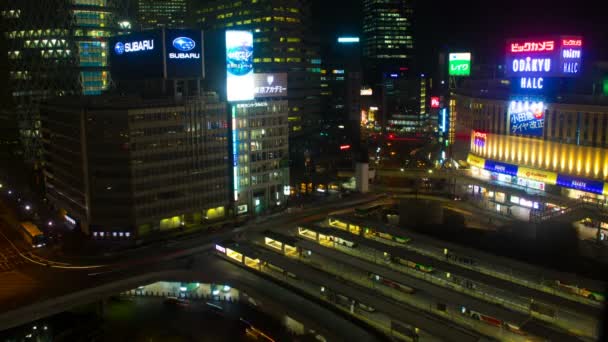 Resolución Lapso Nocturno Shinjuku Una Ubicación Ciudad Tokio Time Lapse — Vídeo de stock